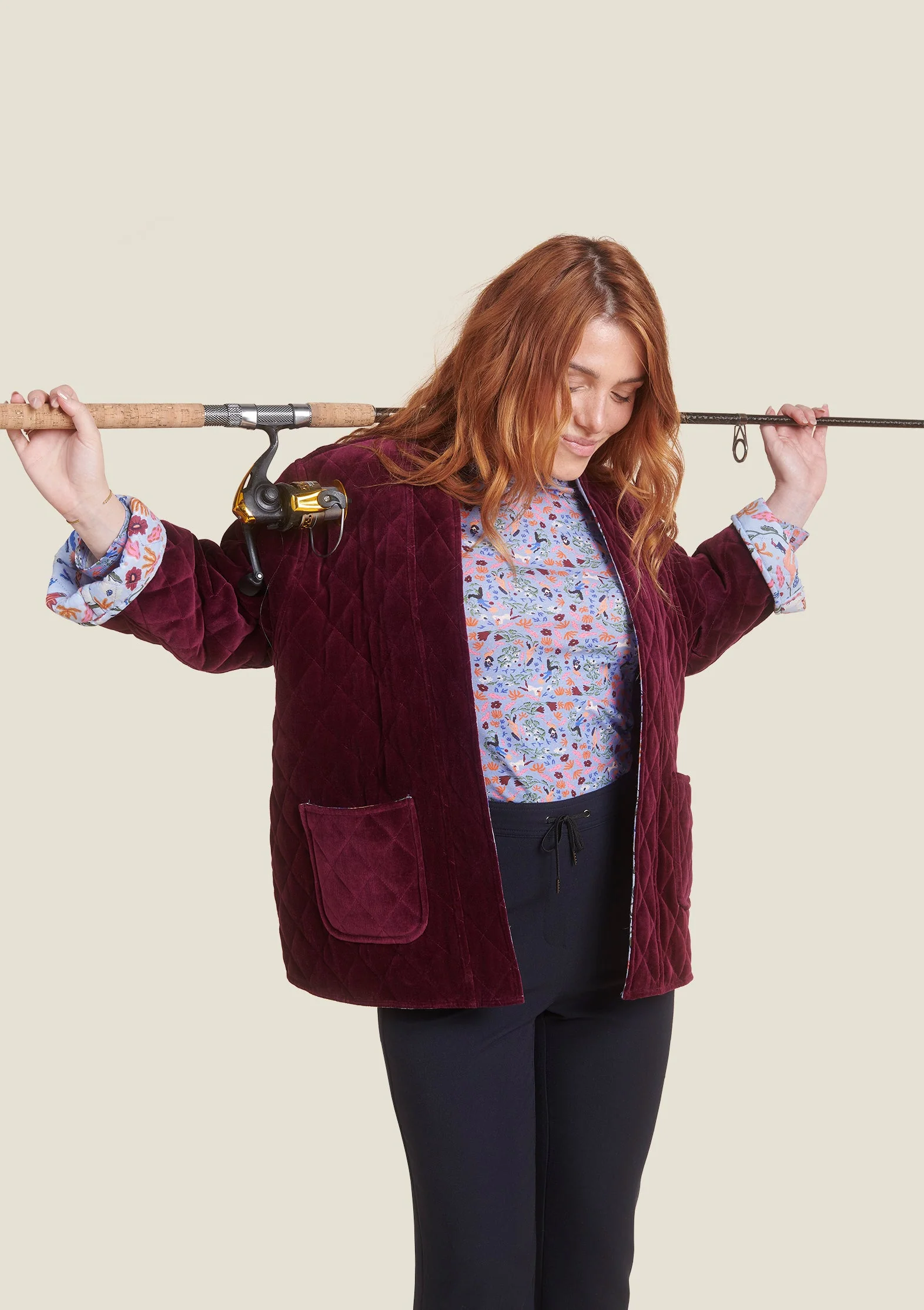 VESTE VALERIE DOUCEUR BORDEAUX – Image 2