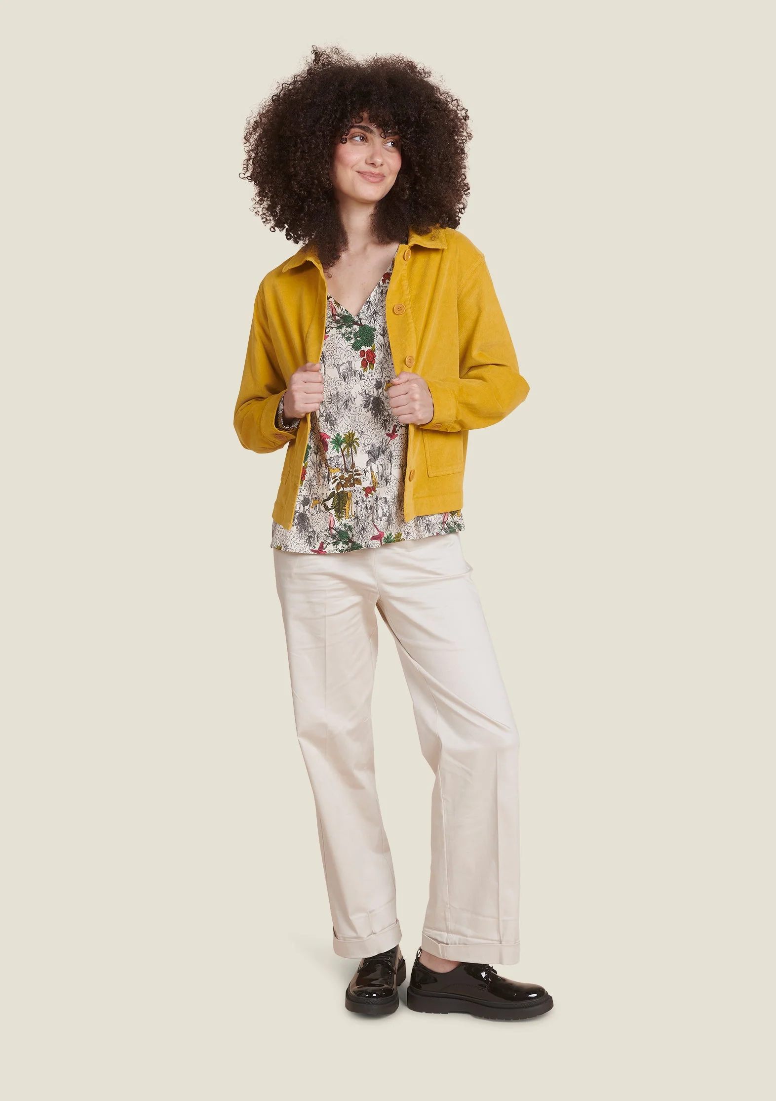 VESTE VANESSA UNI MOUTARDE – Image 3